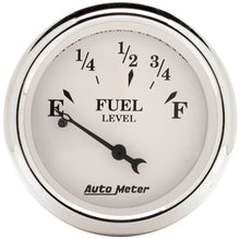 Load image into Gallery viewer, Auto Meter Old Tyme White 2-1/16in 0-30 OHM Electric Fuel Level Gauge