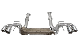 SOUL 20+ Chevrolet C8 Corvette Valved Exhaust - 4in Straight Cut Tips - Brushed