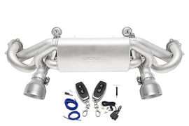 SOUL 2020+ Porsche 718 GT4 / Spyder / GTS 4.0L Valved Exhaust - Signature Satin Slash Cut Tips - VC