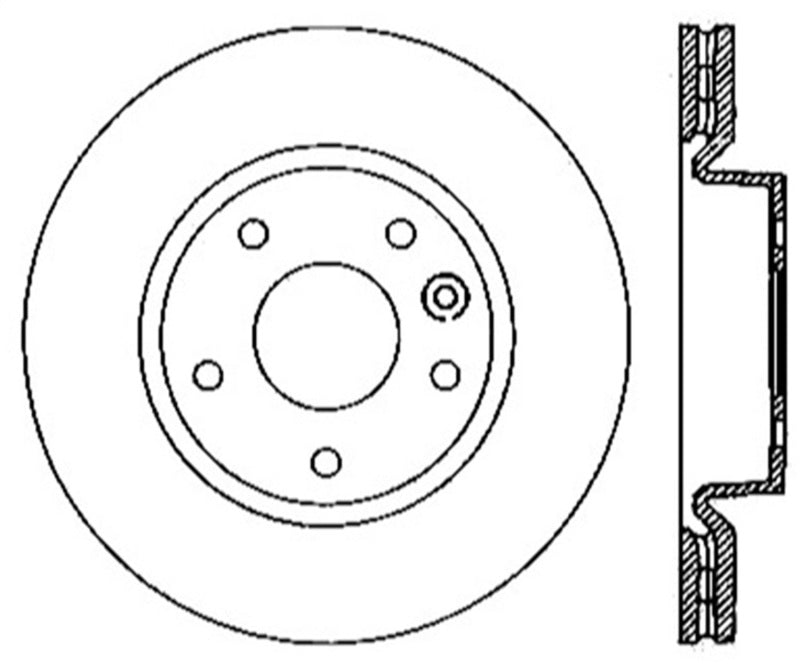 StopTech Power Slot 10-12 Land Rover LR4 / 06-09 Range Rover Sport S/C Right Front Slotted Rotor