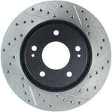 StopTech 09-15 Mitsubishi Lancer Ralliart Sport Stop Slotted & Drilled Front Left Rotor