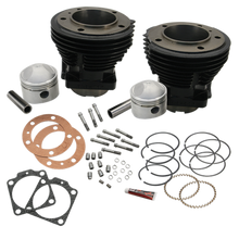 Load image into Gallery viewer, S&amp;S Cycle 66-84 3-7/16in x Up To 4-3/4in Stroke Cylinder Kit - Gloss Black
