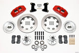 Wilwood Dynapro 6 Front Hub Kit 12.19in Red 74-80 Pinto/Mustang II Disc Spindle only