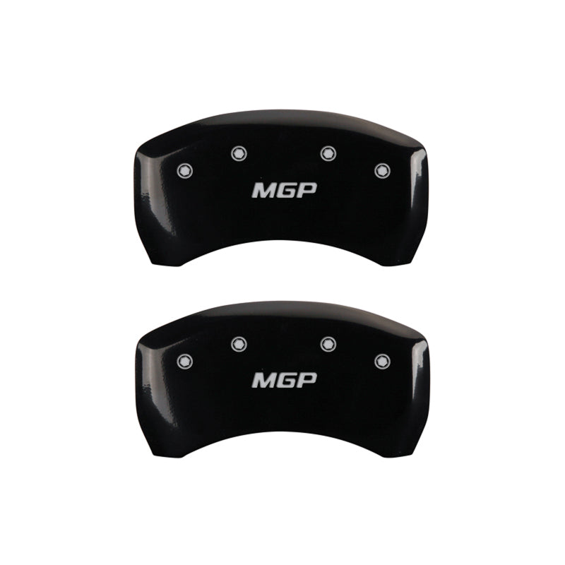 MGP 4 Caliper Covers Engraved Front & Rear MGP Matte Black finish silver ch