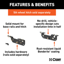 Load image into Gallery viewer, Curt 11-16 Ford F-350 Super Duty Custom 5th Wheel Brackets