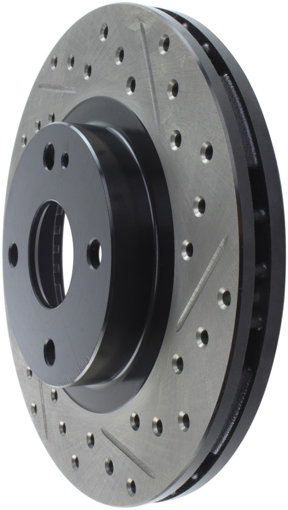 StopTech 99-03 Mazda Protege Slotted & Drilled Left Front Rotor