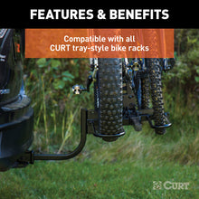 Load image into Gallery viewer, Curt Tray-Style Bike Rack Cradles for Fat Tires (4-7/8in I.D. 2-Pack)