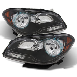 xTune Chevy Malibu 2008-2012 Crystal Headlights Black HD-JH-CMA08-AM-BK