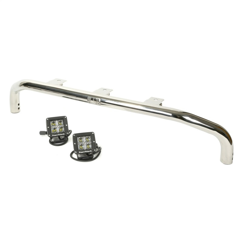 Rugged Ridge 07-18 Jeep Wrangler JK Stainless Steel Bumper Mounted Square Light Bar Kit