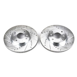 Power Stop 98-99 Acura CL Front Evolution Drilled & Slotted Rotors - Pair