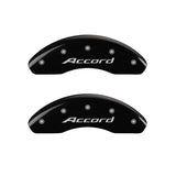 MGP 4 Caliper Covers Engraved Front Accord Engraved Rear Accord Black finish silver ch