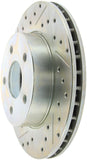 StopTech Select Sport 99-04 Jeep Grand Cherokee SportStop Slotted & Drilled Front Right Rotor