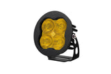 Diode Dynamics SS3 LED Pod Sport - Yellow SAE Fog Round (Single)