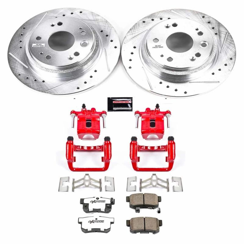 Power Stop 02-04 Acura RL Rear Z26 Street Warrior Brake Kit w/Calipers