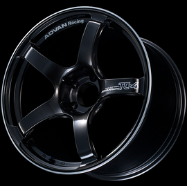 Advan TC4 17x9 +45 5x114.3 Racing Black Gunmetallic and Ring Wheel