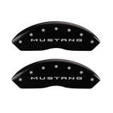 MGP 4 Caliper Covers Engraved Front 2015/Mustang Engraved Rear 2015/Bar & Pony Black finish slvr ch