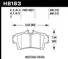 Load image into Gallery viewer, Hawk 01 Ford Mustang Bullit / 94-99 &amp; 01 &amp; 03-04 Mustang Cobra Blue 9012 Race Rear Brake Pads