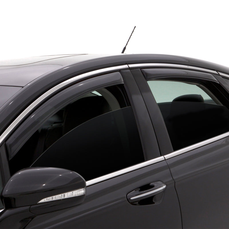 AVS 06-10 Hyundai Accent Ventvisor In-Channel Front & Rear Window Deflectors 4pc - Smoke