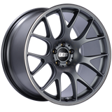 BBS CH-R 20x10.5 5x112 ET25 Satin Titanium Polished Rim Protector Wheel -82mm PFS/Clip Required