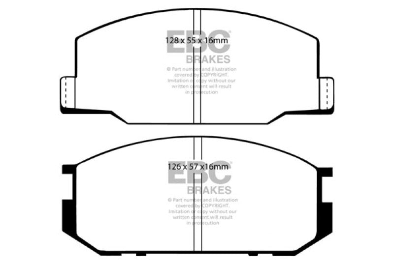 EBC 85-90 Lotus Esprit 2.2 Greenstuff Front Brake Pads