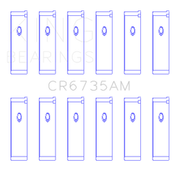 King Engine Bearings Mitsubishi 6G74 3000GT/Dodge Stealth (Size 0.5) Performance Rod Bearing Set