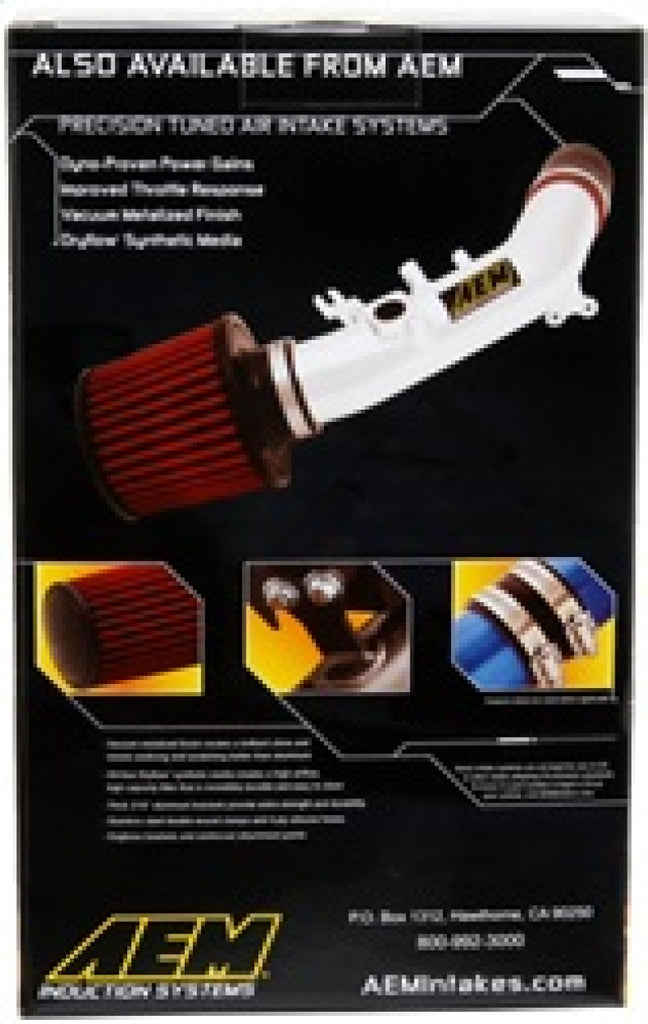 AEM DryFlow Air Filter - Round 2.75in ID x 6.25in OD x 8.25in H fits 2007-2014 Ford/Volvo - GTR Auto