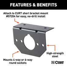 Load image into Gallery viewer, Curt Connector Mounting Bracket for 4-Way &amp; 6-Way Round (Packaged)