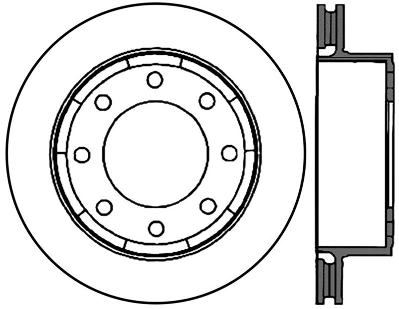 StopTech 1999-2018 Chevrolet Avalanche 2500 Sport Slotted Cryo Brake Rotor Rear Left