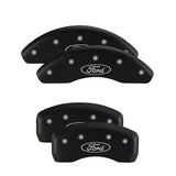 MGP 4 Caliper Covers Engraved Front & Rear MGP Black finish silver ch