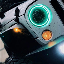 Load image into Gallery viewer, Oracle 7in High Powered LED Headlights - Black Bezel - ColorSHIFT - BC1