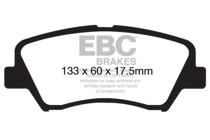 EBC 13+ Hyundai Elantra 1.8 Greenstuff Front Brake Pads