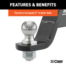 Load image into Gallery viewer, Curt Loaded Ball Mount w/2in Ball (2in Shank 7500lbs 4in Drop)