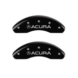 MGP 4 Caliper Covers Engraved Front Acura Engraved Rear RSX Black finish silver ch