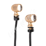 Letric Lighting 12mm Mini Red Turn Signal LEDs- Gold Anodized