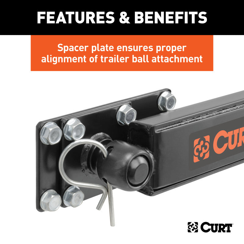 Curt Short Trunnion Bar Weight Distribution Hitch Kit (10000-15000lbs 28-3/8in Bars)