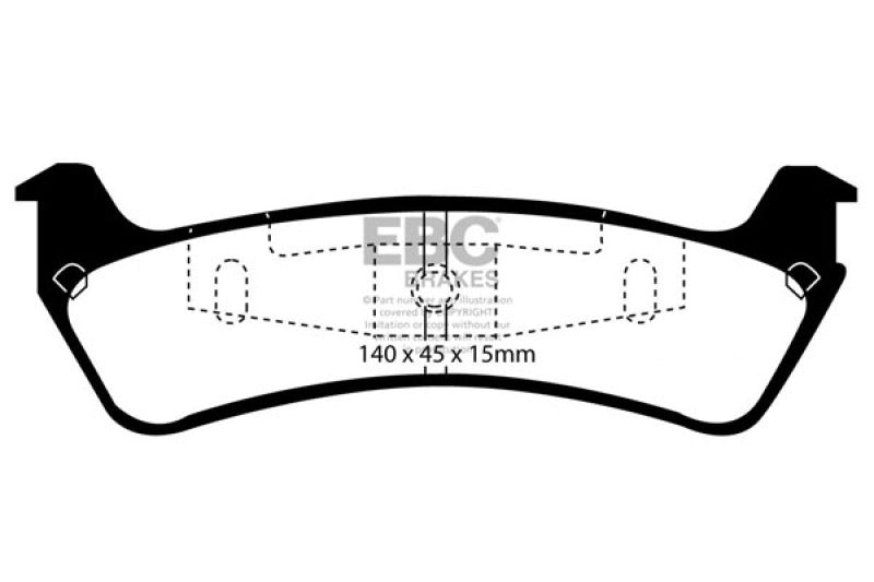 EBC 95-01 Ford Explorer 4.0 2WD Greenstuff Rear Brake Pads