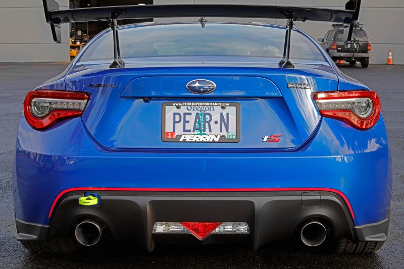 PERRIN 13-25 Subaru BRZ / 13-20 Scion FRS & Toyota 86 / 22-25 GR86 Tow Hook Kit (Rear) - Neon Yellow