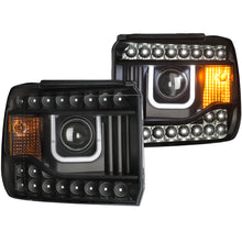 Load image into Gallery viewer, ANZO 2014-2015 Gmc Sierra Projector Headlights w/ U-Bar Black