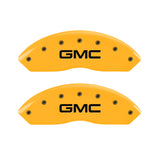 MGP 4 Caliper Covers Engraved Front & Rear GMC Yellow finish black ch