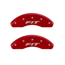 Load image into Gallery viewer, MGP Front set 2 Caliper Covers Engraved Front FIT Red finish silver ch