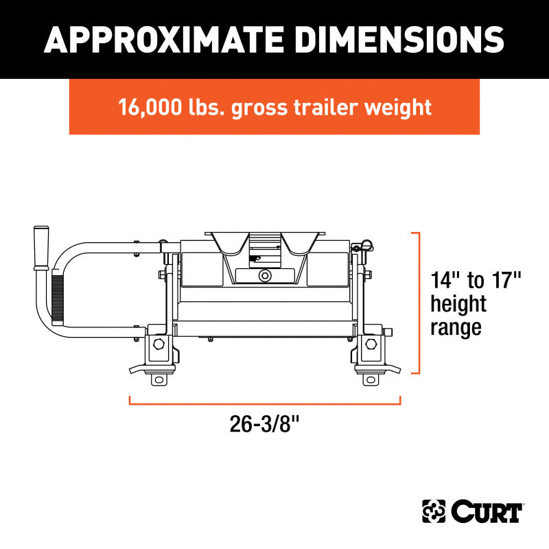 Curt E16 5th Wheel Hitch w/Roller