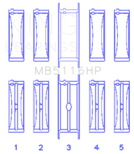Load image into Gallery viewer, King Engine Bearings Chrysler 426CI/440CI V8 OHV1 (STD Size) Crankshaft Main Bearing Set