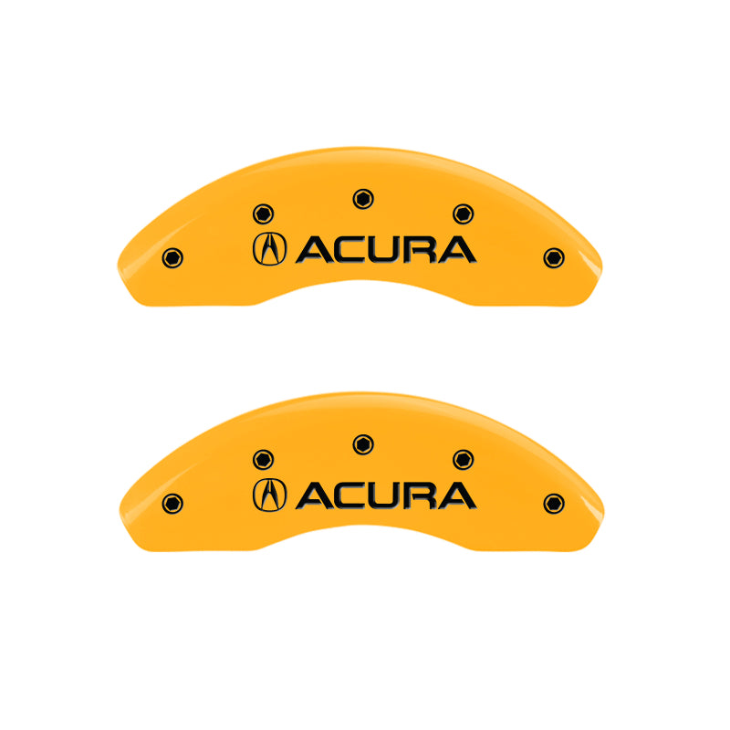 MGP 4 Caliper Covers Engraved Front Acura Rear ILX Yellow Finish Black Char 2017 Acura ILX