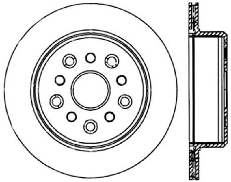 StopTech 93-98 Toyota Supra SportStop Cryo Slotted & Drilled Rear Left Rotor