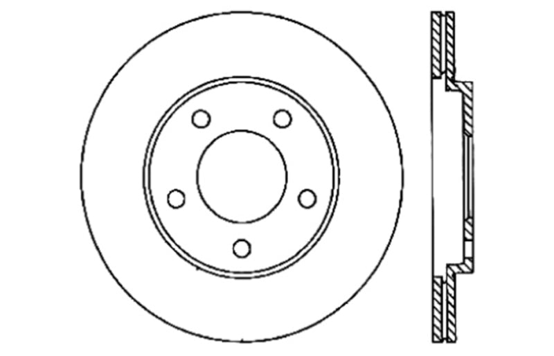 StopTech 05-10 Ford Mustang V6 4.0L / GT V8 4.6L Drilled Left Rear CRYO Rotor
