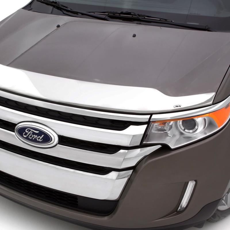 AVS 14-18 Ford Fiesta Aeroskin Low Profile Hood Shield - Chrome