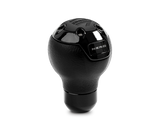 Momo Nero Shift Knob - Tall Black Leather, Black Chrome Insert