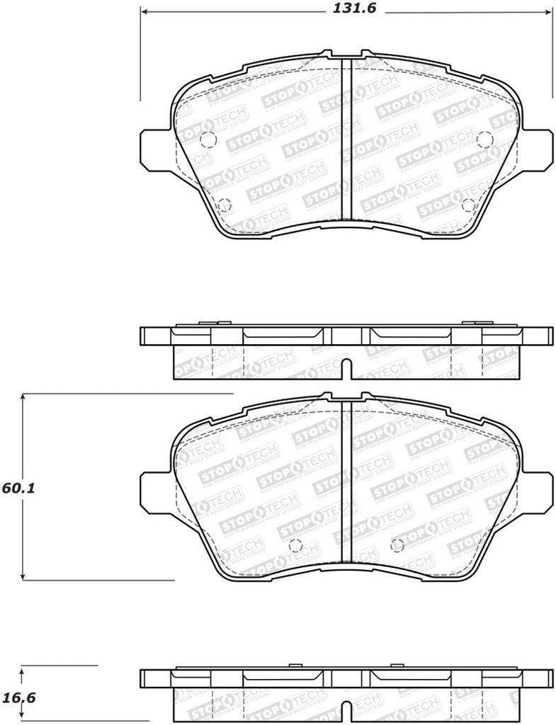 StopTech Performance 14-18 Ford Fiesta Front Brake Pads