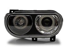 Load image into Gallery viewer, Raxiom 08-14 Dodge Challenger Dual LED Halo Projector Headlights- Black Housing (Clear Lens)