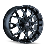 Mayhem 8015 Warrior 18x9 / 8x165.1 BP / -12mm Offset / 130.8mm Hub Black w/ Milled Spokes Wheel